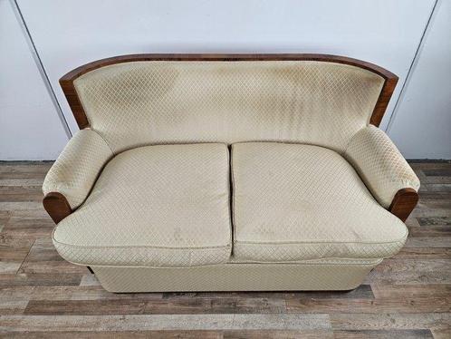 Sofa - Franse Art Deco bank - Knoesthout, Textiel, Antiek en Kunst, Kunst | Designobjecten