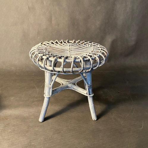 Tabouret - Bambou - Tabouret Vintage en Bambou, Antiquités & Art, Art | Objets design