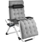 tectake Ligbed Cloud inklapbaar, traploos verstelbaar - lich, Tuin en Terras, Verzenden, Nieuw