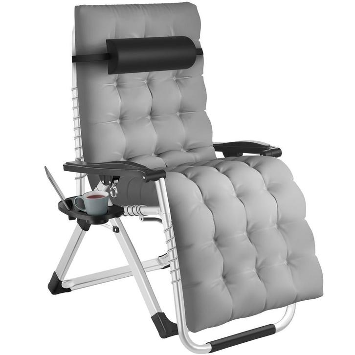 tectake Ligbed Cloud inklapbaar, traploos verstelbaar - lich, Tuin en Terras, Overige Tuin en Terras, Verzenden