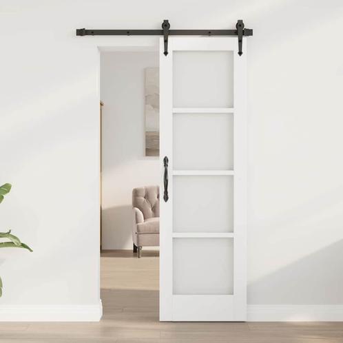 vidaXL Binnendeur met Glas ORKDAL Wit 61 x 198,5 cm, Doe-het-zelf en Bouw, Deuren en Vliegenramen, Nieuw, Verzenden