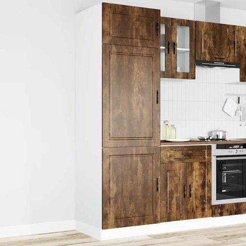 vidaXL Keukenkast Porto bewerkt hout gerookt eikenkleurig, Huis en Inrichting, Kasten | Overige, Nieuw, Verzenden