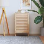 vidaXL Kastdeur met lamellen 69x49,4 cm massief grenenhout, Doe-het-zelf en Bouw, Verzenden, Nieuw