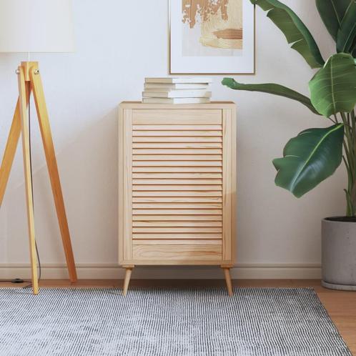 vidaXL Kastdeur met lamellen 69x49,4 cm massief grenenhout, Doe-het-zelf en Bouw, Hang- en Sluitwerk, Nieuw, Verzenden