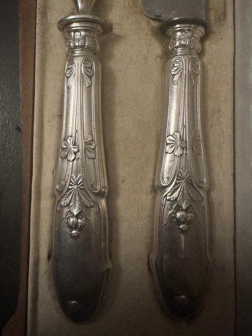 Ménagère (2) - Acier, Argent - Couverts de service Art, Antiek en Kunst, Antiek | Meubels | Tafels