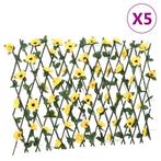 vidaXL Kunstplant klimop op latwerk 5 st uittrekbaar 180x60, Tuin en Terras, Verzenden, Nieuw