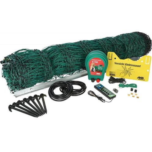 Pluimveenet-set 50 m, groen incl. 230 v-app. + acc. - kerbl, Tuin en Terras, Schuttingen, Nieuw