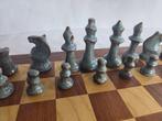 Jeu déchecs - Notenhouten schaakbord met keramieken