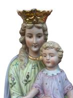 Beeld - Maria met Kind - 43 cm - Antiek - Porselein - Early