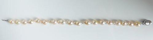 Zonder Minimumprijs - Armband Zilver Parel - Akoya parel,, Handtassen en Accessoires, Armbanden