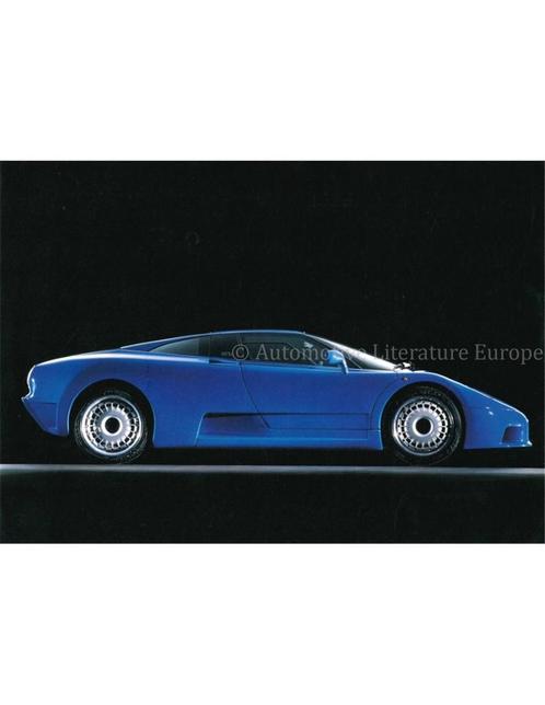 1992 BUGATTI EB110 GT LEAFLET ENGELS, Boeken, Auto's | Folders en Tijdschriften