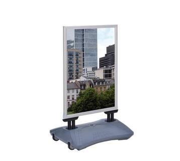 Stoepbord Deluxe A0 grijs spatwaterdicht reclamebord