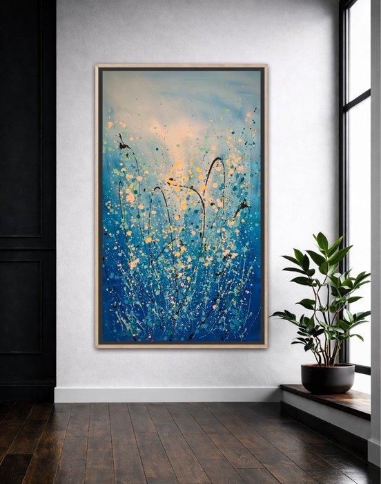 Helena Romano - Fioritura Blu, Antiek en Kunst, Kunst | Schilderijen | Modern