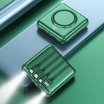 20.000mAh Qi Mini Powerbank met 2 Oplaadpoorten en 4 Kabels, Telecommunicatie, Verzenden, Nieuw, Stuff Certified®