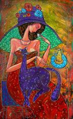 Wiktor Bezrukow - Espresso time XXL, Antiek en Kunst, Kunst | Schilderijen | Modern