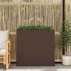 vidaXL Plantenbak verhoogd met 4 potten poly rattan bruin, Tuin en Terras, Bloempotten, Verzenden, Nieuw