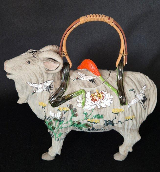 Banko ware Theepot Geit/Bok - Grès - Japon - Période Meiji, Antiek en Kunst, Antiek | Overige Antiek