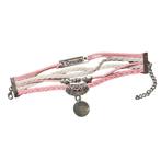 Fako Bijoux® - Multi Armband - Dream Hartjes Munt – Roze/Wit, Handtassen en Accessoires, Armbanden, Nieuw, Verzenden