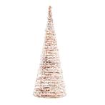 Kegel rattan met ledverlichting  ø14x40cm - snowy white, Nieuw