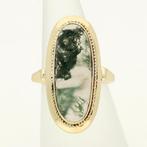 Bague - 14 carats Or jaune - Agate mousse, Nieuw