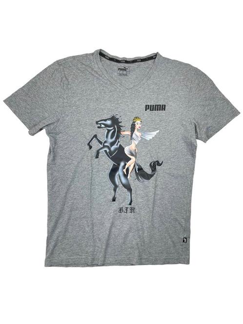 Puma T-Shirt (Horse design, reworked) Maat M, Handtassen en Accessoires, Overige Accessoires, Ophalen of Verzenden