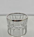 Bol - Hand-cut crystal bowl with solid silver rim - Argent