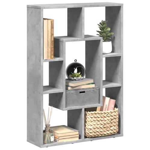 vidaXL Boekenkast 63x20x90 cm bewerkt hout betongrijs, Huis en Inrichting, Kasten | Boekenkasten, Nieuw, Verzenden
