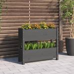 vidaXL Plantenbak 77x25x66 cm massief grenenhout grijs, Tuin en Terras, Bloempotten, Verzenden, Nieuw