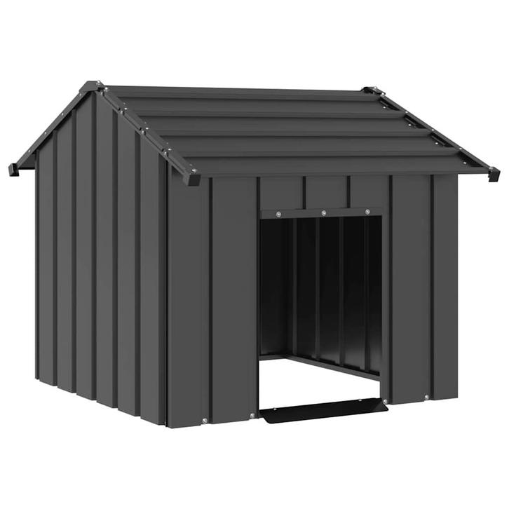 vidaXL Hondenhok met dak 85x107x81 cm gegalvaniseerd staal, Animaux & Accessoires, Maisons pour chiens, Envoi