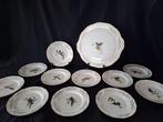Gien - Dessertservies (12) - QL en creux - Keramiek - Mussen, Antiek en Kunst