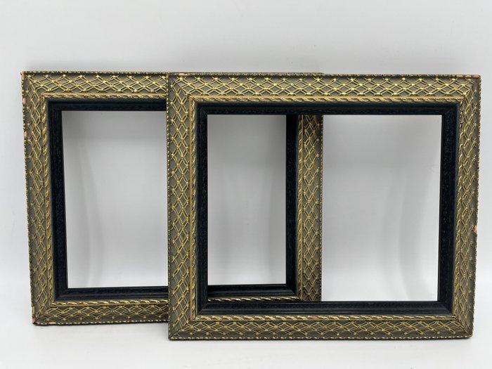 Lijst (2) - Hout - Kaderpaar, Antiquités & Art, Curiosités & Brocante