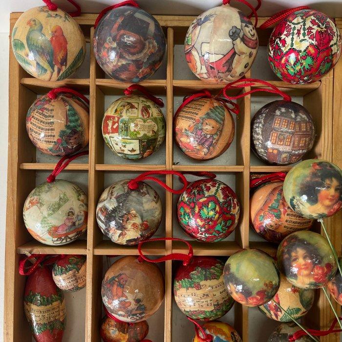 Vintage Romantische Kerstversiering/Kerstballen -, Diversen, Kerst