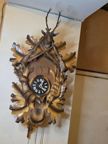 Pendule musical à coucou -   Bois - 1950-1960