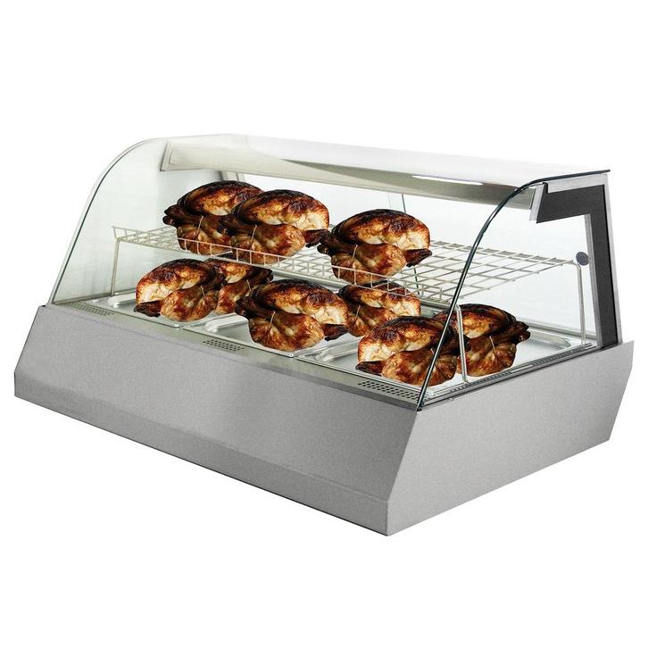 Koelvitrine | RVS | 2x 1/1 GN | +2°C/+6°C | Geforceerd | 2, Articles professionnels, Horeca | Équipement de cuisine, Envoi