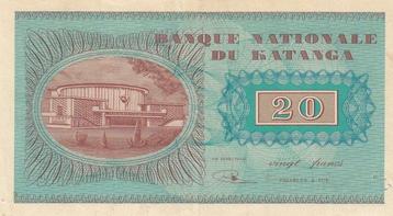 Katanga. 20 Francs 1960 - Pick 6a (Sans Prix de Réserve) beschikbaar voor biedingen
