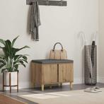 vidaXL Hallenbank met kussen met opslag Artisan Eiken 60 x, Huis en Inrichting, Verzenden, Nieuw
