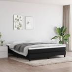 vidaXL Boxspring bed stof zwart 160x200 cm, Verzenden