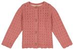 HEMA Newborn Gillet Ajour Gebreid Roze
