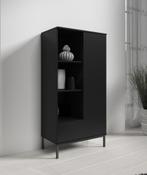 Kast mat Zwart 70x140x41 - Industrieel met lade, Huis en Inrichting, Kasten | Overige, Verzenden, Nieuw