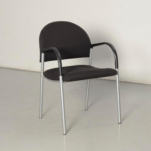 Car vergaderstoel, zwart, 4-poot onderstel,, Huis en Inrichting, Stoelen, Gebruikt, Ophalen of Verzenden
