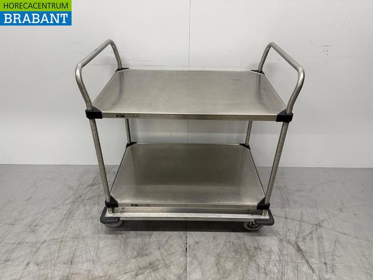 RVS Serveerwagen 2 lagen 97 cm Horeca, Articles professionnels, Horeca | Mobilier & Aménagement, Enlèvement ou Envoi