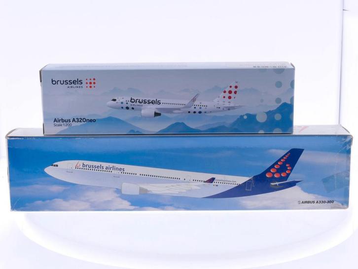 Schaal 1:200 set van 2 Brussels Airlines Airbus A320neo R..., Hobby en Vrije tijd, Modelbouw | Vliegtuigen en Helikopters, Nieuw