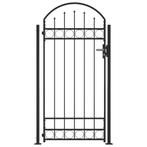 vidaXL Poort met gebogen bovenkant en 2 palen 105x204 cm, Tuin en Terras, Verzenden, Nieuw
