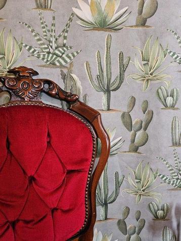 Artmaison exclusief textiel met realistische cactus - grijs