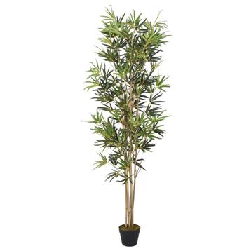 vidaXL Kunstplant bamboe 1104 bladeren 180 cm groen, Verzenden