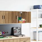 vidaXL Garage wandkast bewerkt hout ambachtelijk eiken, Verzenden