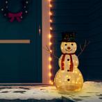 vidaXL Figurine de bonhomme de neige de Noël à LED Tissu, Divers, Neuf, Verzenden