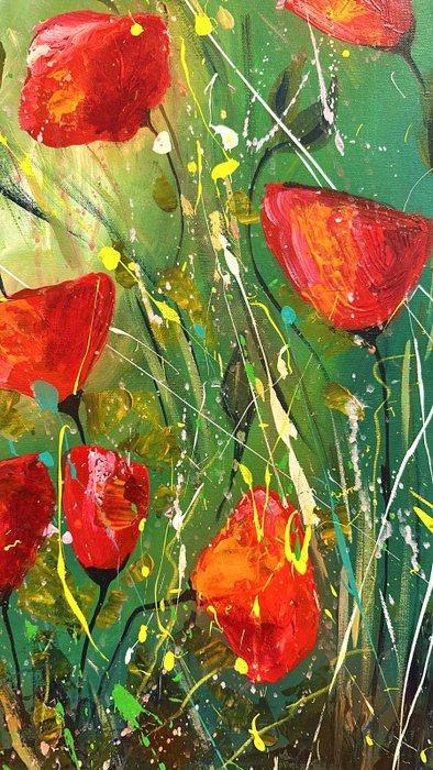 Yadiel Gonzales - Flores silenciosas de ala pradera, Antiquités & Art, Curiosités & Brocante