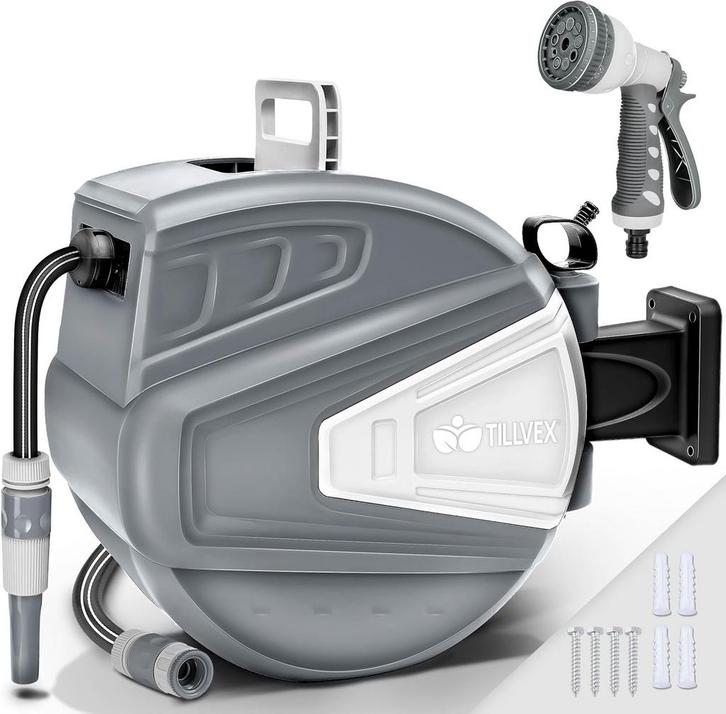 Wandslangenbox - Tuinslanghaspel - Tuinslang met haspel - 20, Tuin en Terras, Tuinslangen, Nieuw, Verzenden