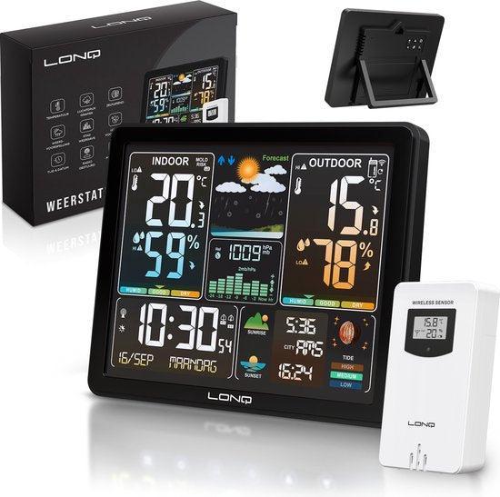 2eChoix | LONQ Station météo intérieure et extérieure Q5 -, Audio, Tv en Foto, Weerstations en Barometers, Ophalen of Verzenden